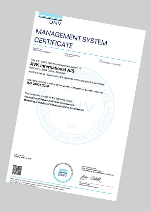 Certificate ISO/TS 29001